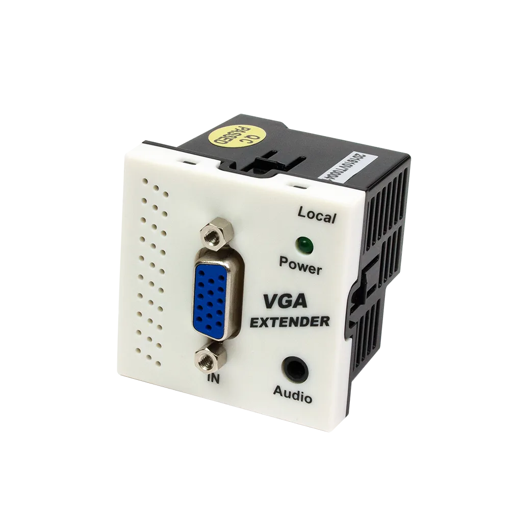 Конвертор LANMASTER RJ45-VGA, передатчик, без блока питания, формата Mosaic, 45x45 мм, белый
