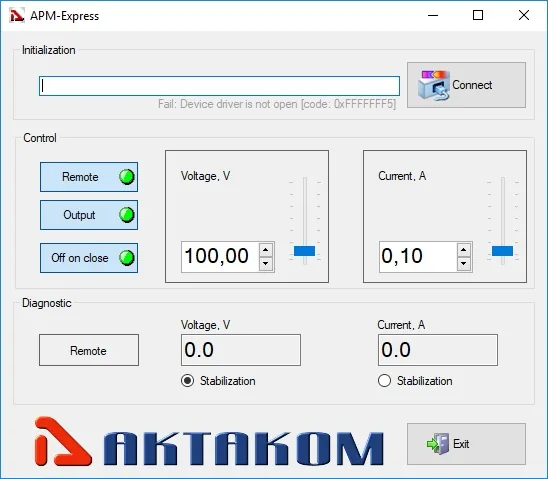 Программное обеспечение АКТАКОМ Power Manager Express