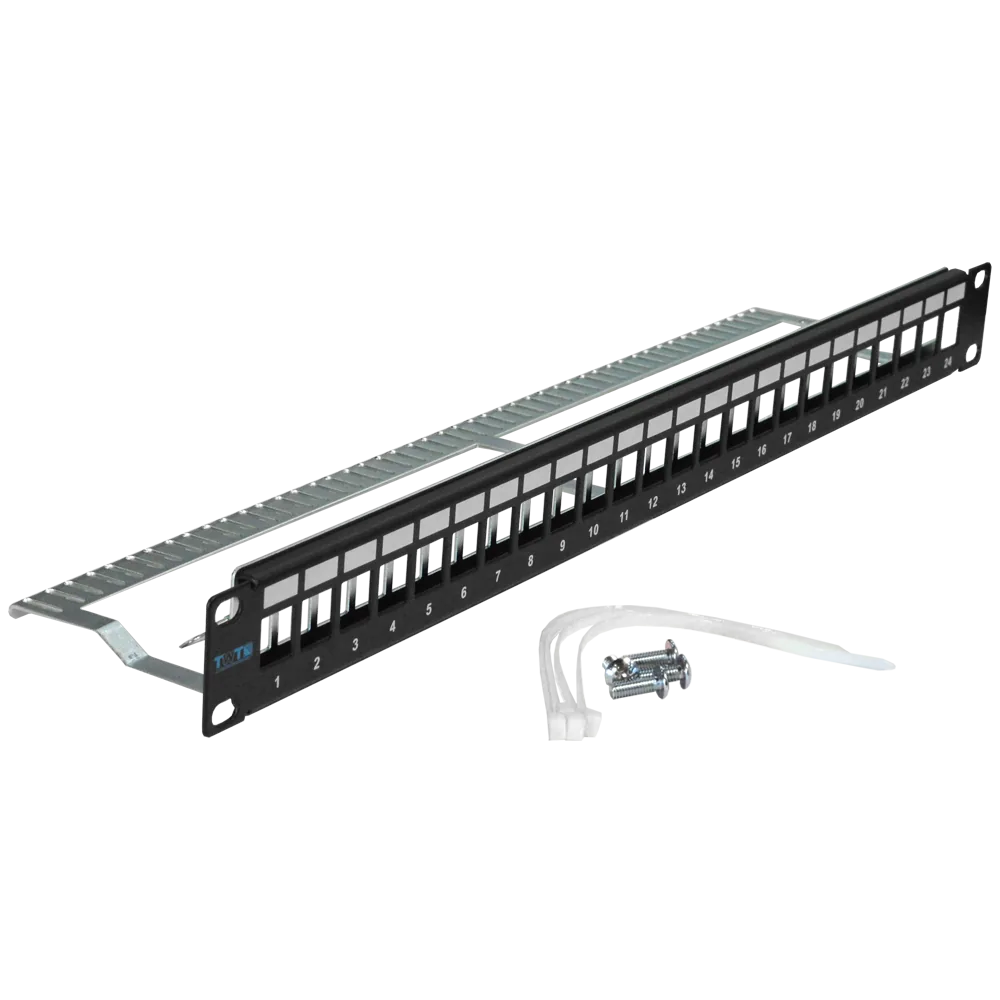 Патч-панель LANMASTER TWT наборная, 24 порта, STP, 1U