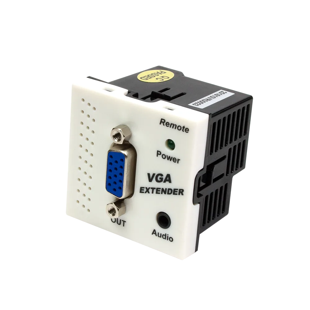 Конвертор LANMASTER RJ45-VGA, приемник, без блока питания, формата Mosaic, 45x45 мм, белый