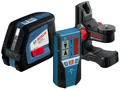 Нивелир Bosch GLL 2-50 + настенное крепление BM1 + приемник LR2