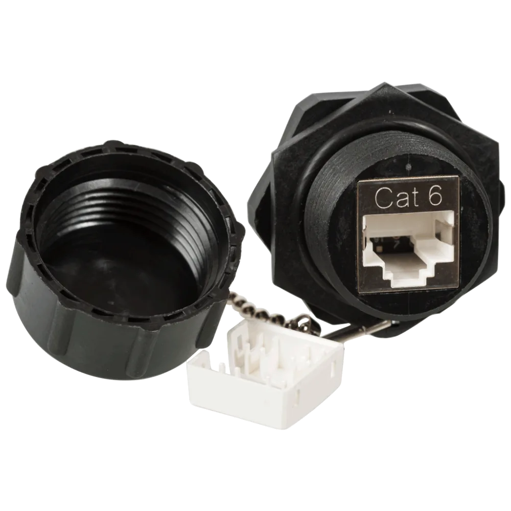 Индустриальный модуль LANMASTER Keystone, RJ45, cat.6, STP, 180 градусов, IP68
