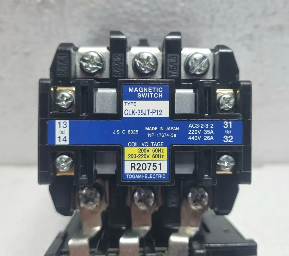 Пускатель Togami Electric CLK-35JT-P12-AC220V