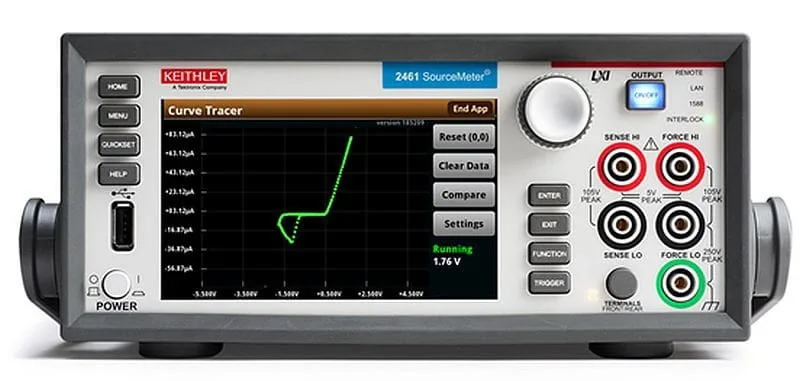 Программное обеспечение Keithley I-V curve tracer