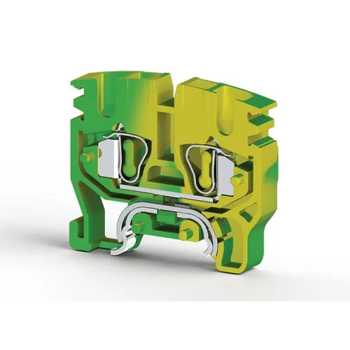 Клеммник пружинный мини 2,5 мм.кв. земля KLEMSAN MYK 2,5T 336420