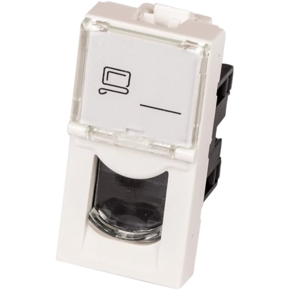 Вставка LANMASTER Mosaic 22.5x45 RJ-45 UTP кат.6