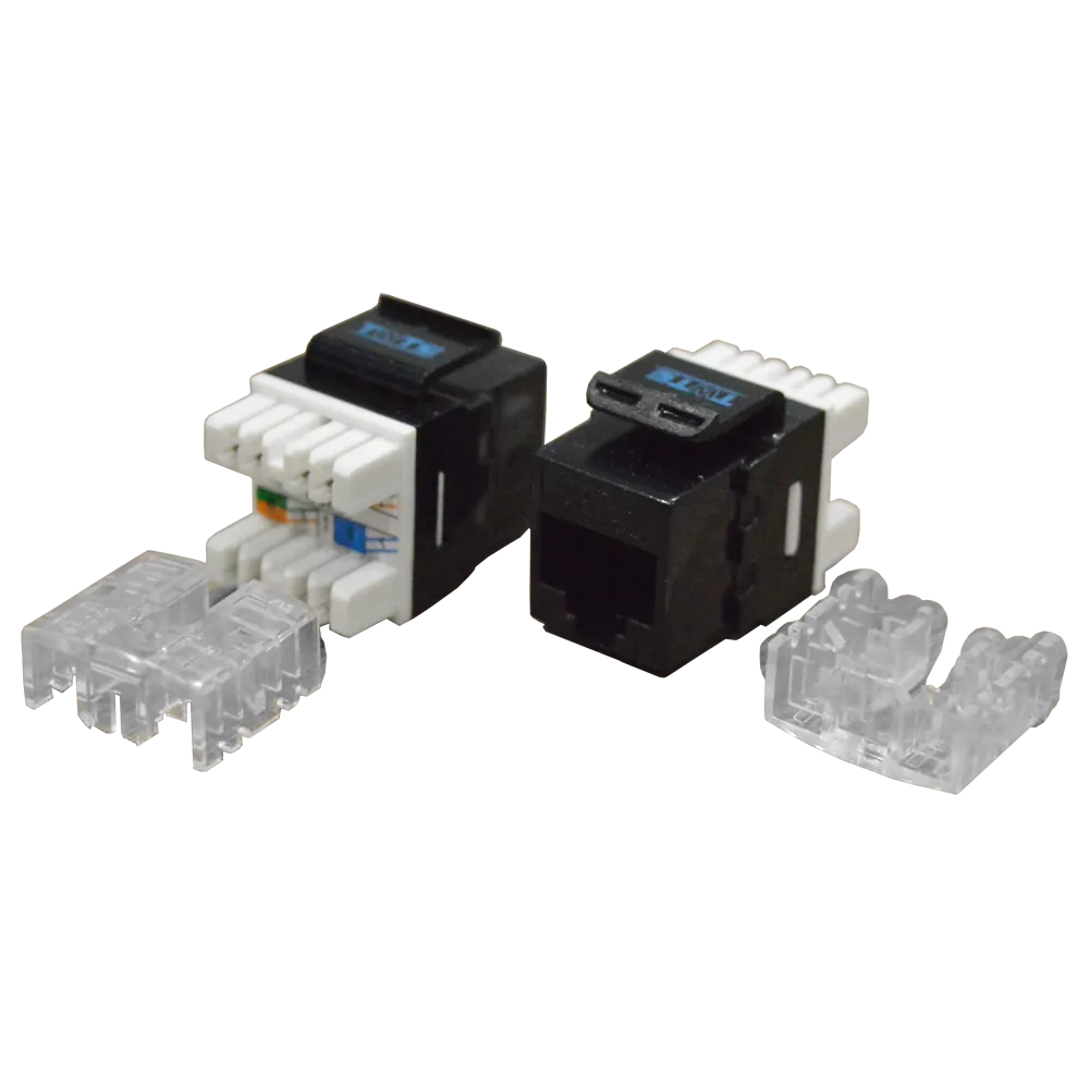 Модуль LANMASTER Keystone RJ45, Cat.6, UTP, 180 градусов, черный