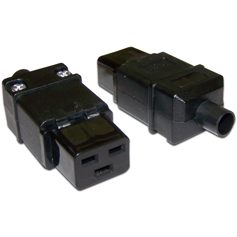 Вилка LANMASTER IEC 60320 C19, 16 A, 250V, разборная, черная