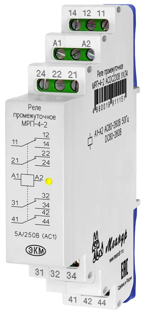 Реле МЕАНДР МРП-6 AC230В УХЛ4