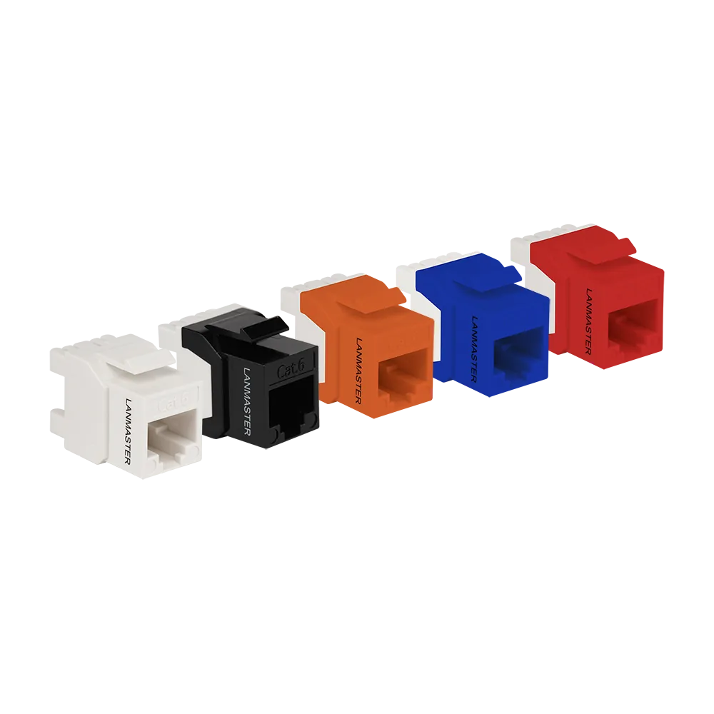 Модуль LANMASTER Keystone, RJ45, неэкранированный, кат.6, без шторки, 180 градусов