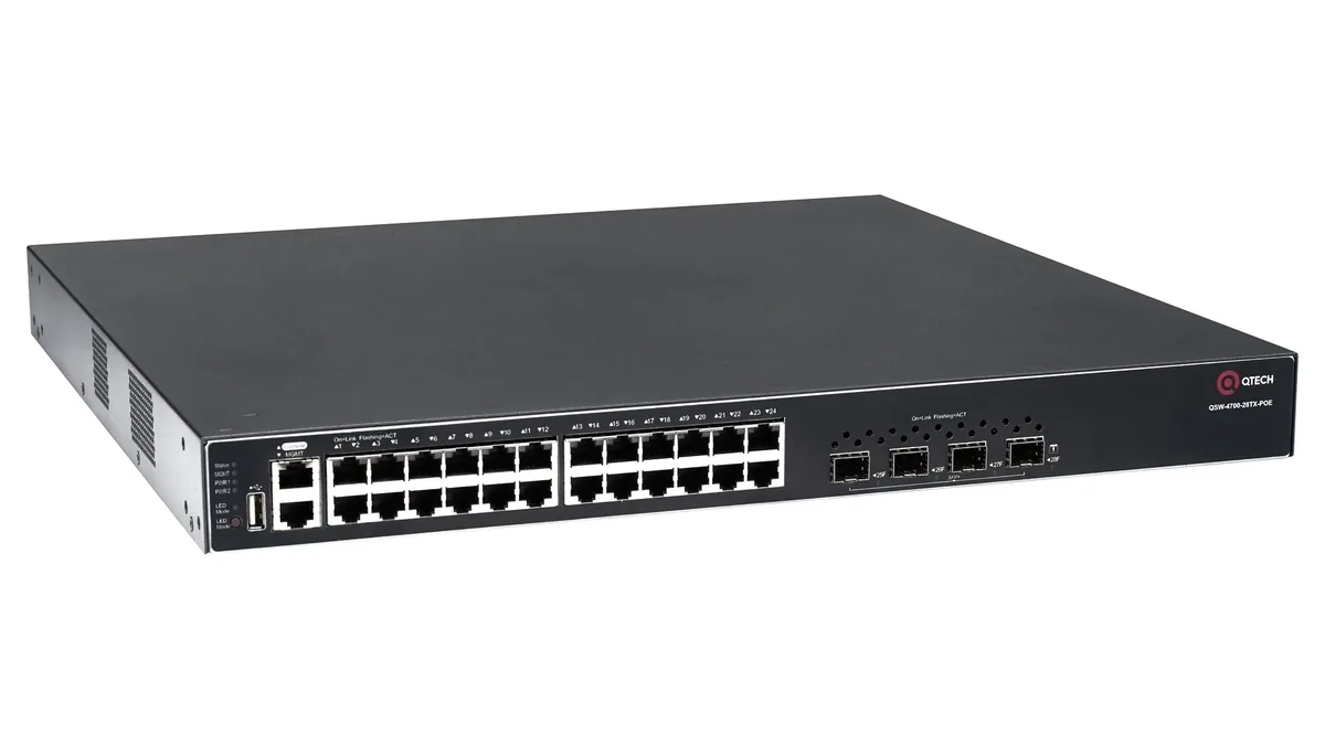Управляемый стекируемый коммутатор QTECH QSW-4700-28TX-POE