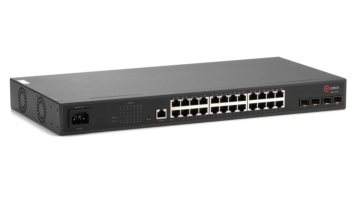 Управляемый коммутатор QTECH QSW-3750-28T-POE-AC-R