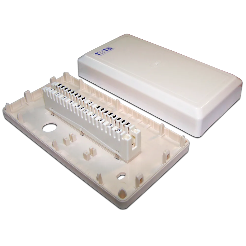 Настенная коробка LANMASTER 1 размыкаемый плинт 10 пар